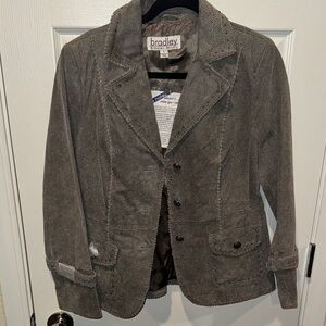 Bradley Women's Textured Gray Leather Jacket